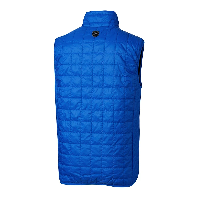 Men's Cutter & Buck Royal Iowa Cubs Rainier PrimaLoft Big Tall Eco Insulated Full-Zip Puffer Vest