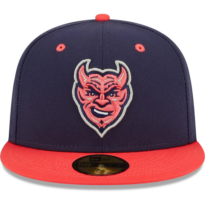 Men's New Era Navy/Red Demonios De Des Moines Copa La Diversion 59FIFTY Fitted Hat