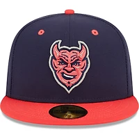 Men's New Era Navy/Red Demonios De Des Moines Copa La Diversion 59FIFTY Fitted Hat
