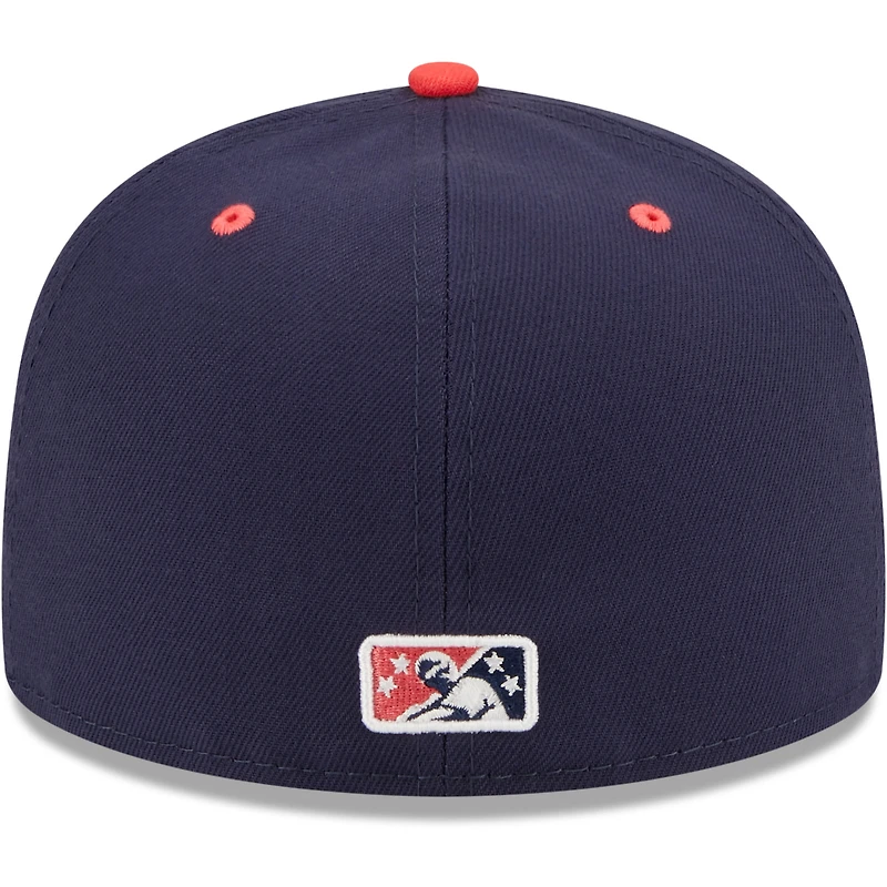 Men's New Era Navy/Red Demonios De Des Moines Copa La Diversion 59FIFTY Fitted Hat