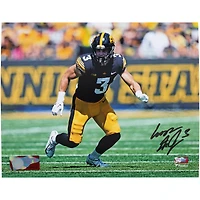Photographie autographiée de Cooper DeJean Iowa Hawkeyes 8" x 10" Black Jersey Stance
