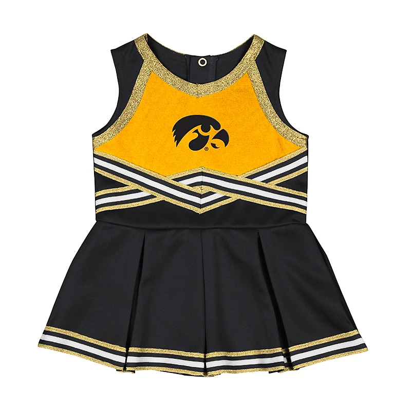 Robe de cheerleading noire pour filles du Colosseum Iowa Hawkeyes Lollipop Park