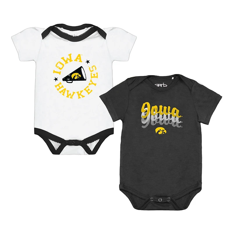 V105464 Iowa BLK P034737 / P034738 Grenouillère bébé Garb Tonya, lot de 2, KIDINFONZ