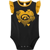 Lot de 2 bodys Iowa Hawkeyes Spread the Love pour nouveau-nés et bébés noirs/dorés