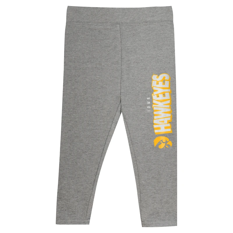 Girls Preschool Black Iowa Hawkeyes Clubhouse Pullover Hoodie & Legging Set