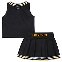 Girls Toddler Colosseum Black Iowa Hawkeyes Lollipop Park Cheer Two-Piece Set
