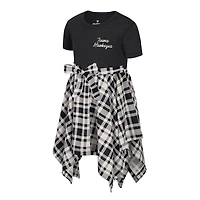 Girls Toddler Colosseum Black Iowa Hawkeyes Marceline Plaid Dress