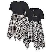 Girls Toddler Colosseum Black Iowa Hawkeyes Marceline Plaid Dress