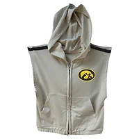 Ensemble sweat à capuche zippé sans manches et jupe volants pour filles Wes & Willy Tan Iowa Hawkeyes Tri-Blend