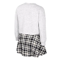 Girls Youth Colosseum Gray Iowa Hawkeyes Marceline Plaid Skirt and Top Set