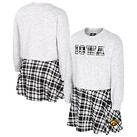 Girls Youth Colosseum Gray Iowa Hawkeyes Marceline Plaid Skirt and Top Set