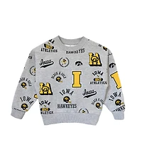 Sweat-shirt à capuche pour jeunes filles Gameday Couture gris chiné Iowa Hawkeyes Always On Repeat
