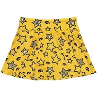Girls Youth ZooZatz Gold Iowa Hawkeyes Star Flowy Skort