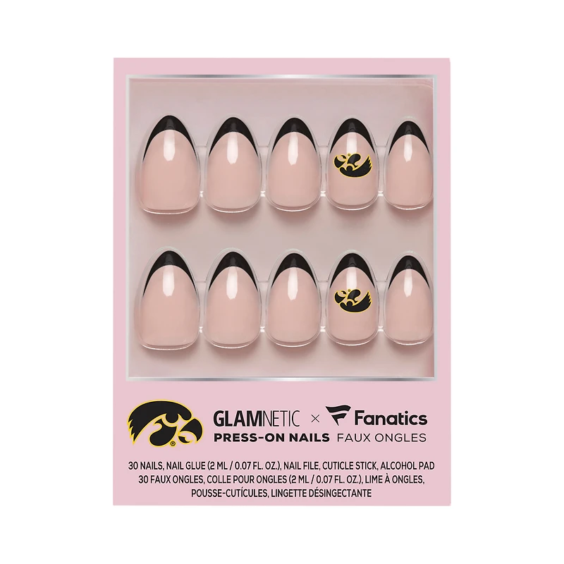 Kit de manucure Glamnetic x Fanatics Iowa Hawkeyes