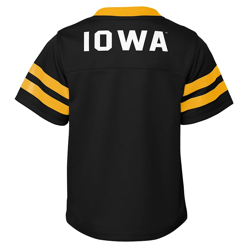 Infant Black Iowa Hawkeyes Two-Piece Red Zone Jersey & Pants Set