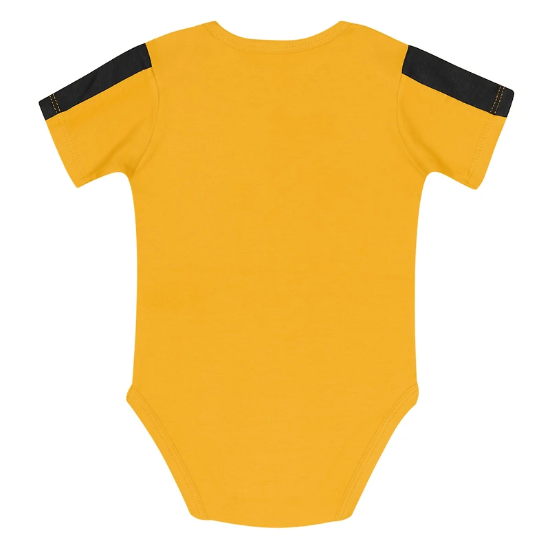 Ensemble 3 pièces pour bébé Outerstuff noir/or Iowa Hawkeyes Double Down Body et pantalon