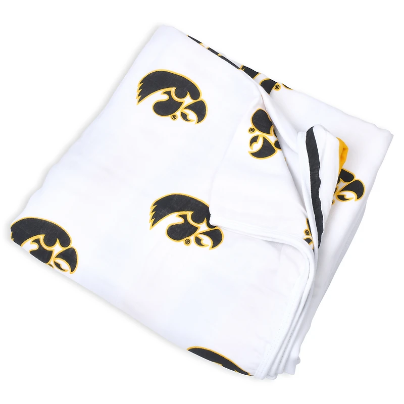 Infant Three Little Anchors Iowa Hawkeyes 47" x 47" Muslin 4-Layer Blanket