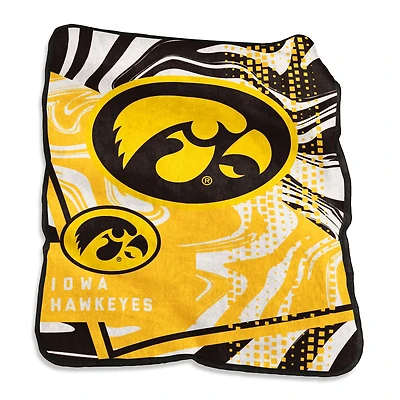 Iowa Hawkeyes Couverture tourbillonnante Raschel 127 x 152,4 cm