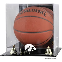 Iowa Hawkeyes Golden Classic Logo Basketball Display Case with Mirror Back