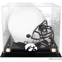 Vitrine de présentation du casque Iowa Hawkeyes Golden Classic Logo avec dos miroir