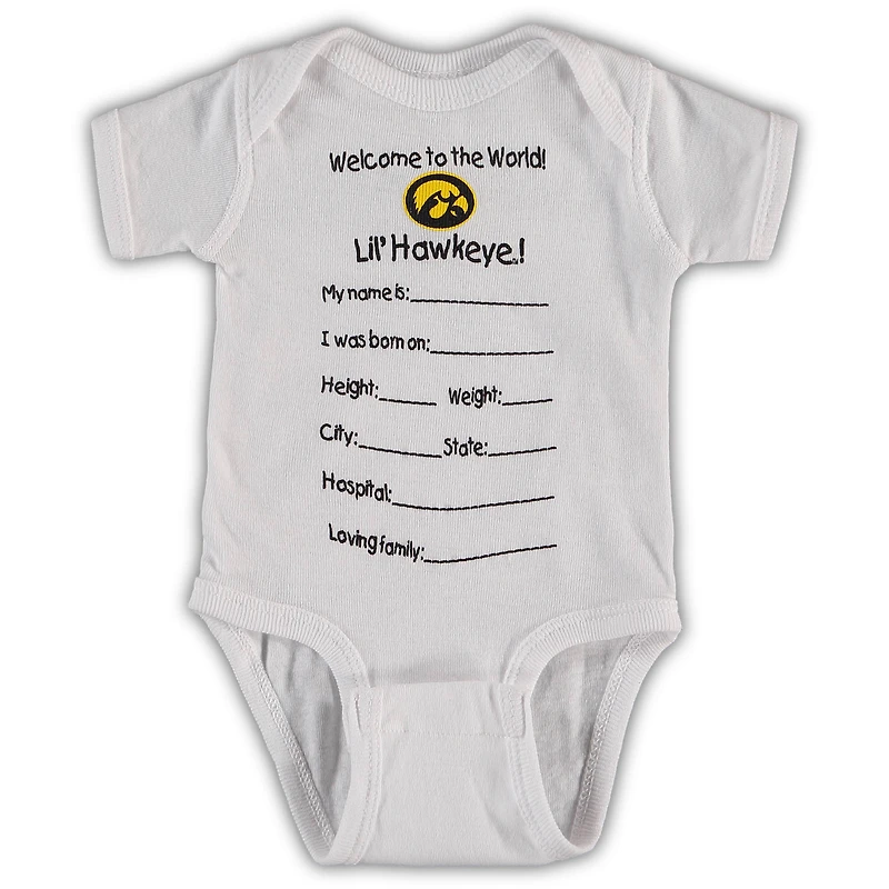 Iowa Hawkeyes Newborn Welcome to the World Creeper - White