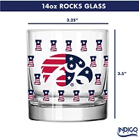 Iowa Hawkeyes  Two-Pack 14oz. Americana Rocks Glass Set