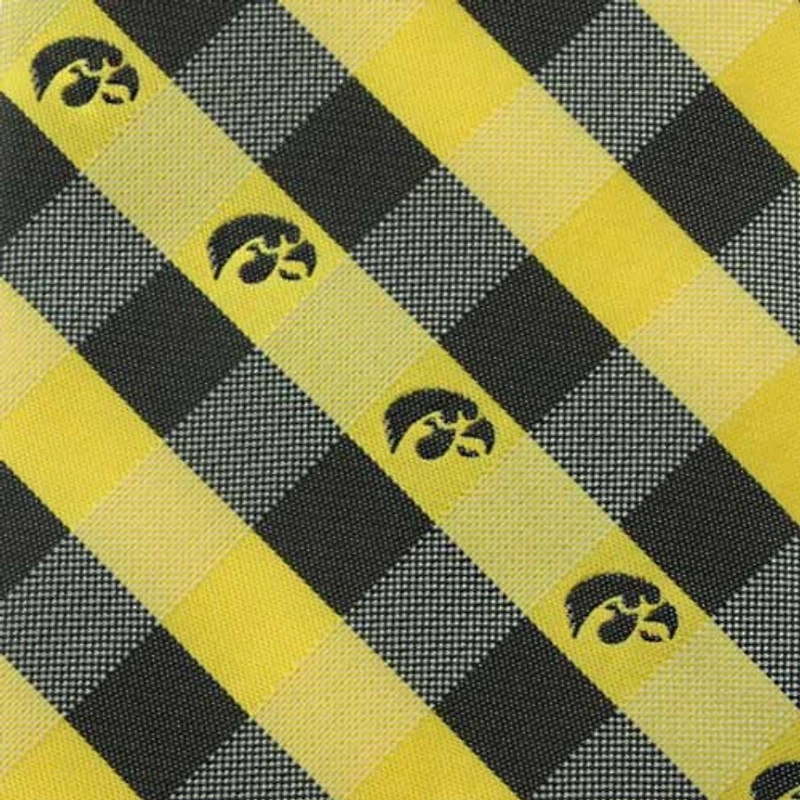Cravate tissée à carreaux Iowa Hawkeyes - Or/Noir