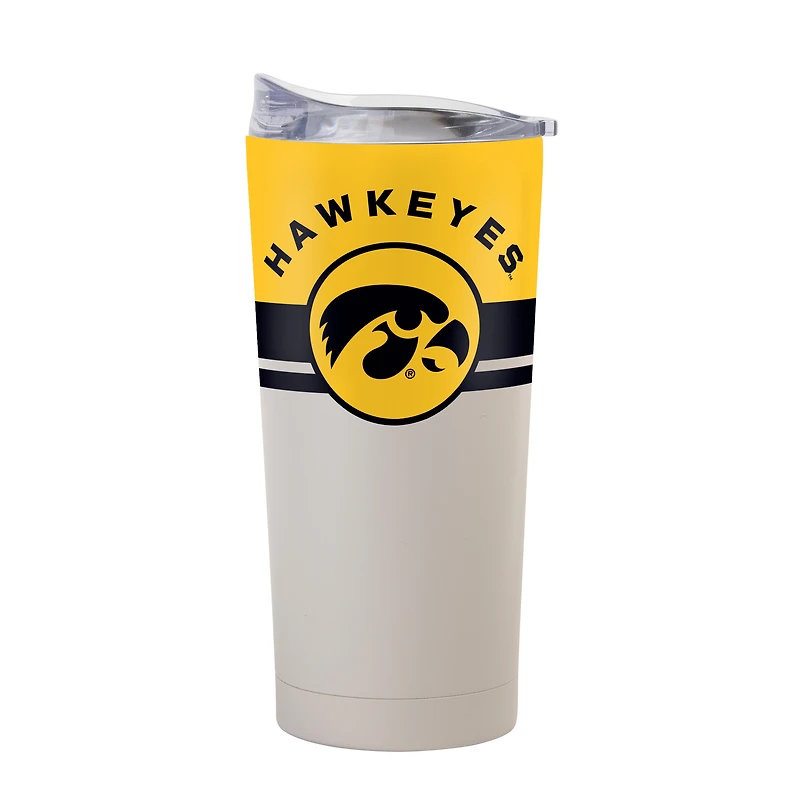 Gobelet isotherme Logo Brands Iowa Hawkeyes Horizon de 59 cl (20 oz) avec revêtement en poudre
