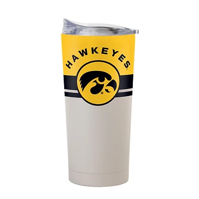 Gobelet isotherme Logo Brands Iowa Hawkeyes Horizon de 59 cl (20 oz) avec revêtement en poudre