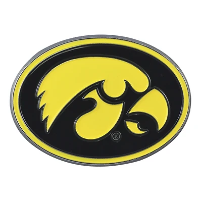 Logo Brands  Iowa Hawkeyes Embossed Color Auto Emblem