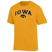 Men's Champion  Gold Iowa Hawkeyes Arch Over Logo T-Shirt