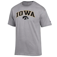 Men's Champion  Heather Gray Iowa Hawkeyes Arch Over Logo T-Shirt