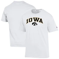 Men's Champion  White Iowa Hawkeyes Arched Logo T-Shirt