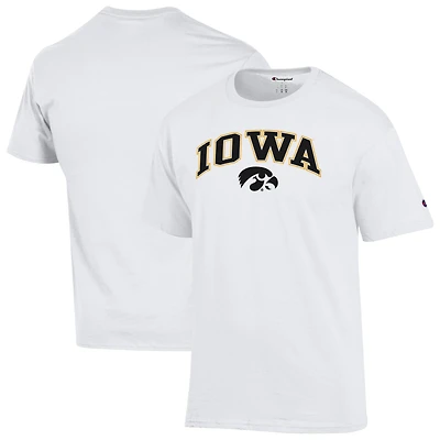 Men's Champion  White Iowa Hawkeyes Arched Logo T-Shirt