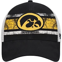 Men's '47 Black/White Iowa Hawkeyes Interlude MVP Trucker Snapback Hat