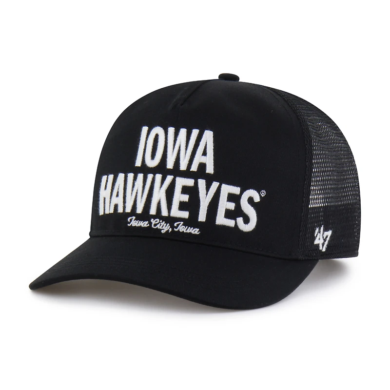 Men's '47 Black Iowa Hawkeyes Contemporary Hitch Trucker Adjustable Hat