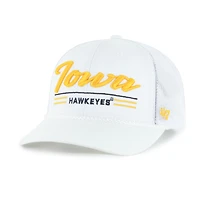 Casquette ajustable Garner Rope Trucker blanche Iowa Hawkeyes '47 pour homme