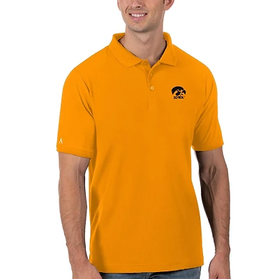 Polo piqué Legacy pour homme des Iowa Hawkeyes d'Antigua Gold