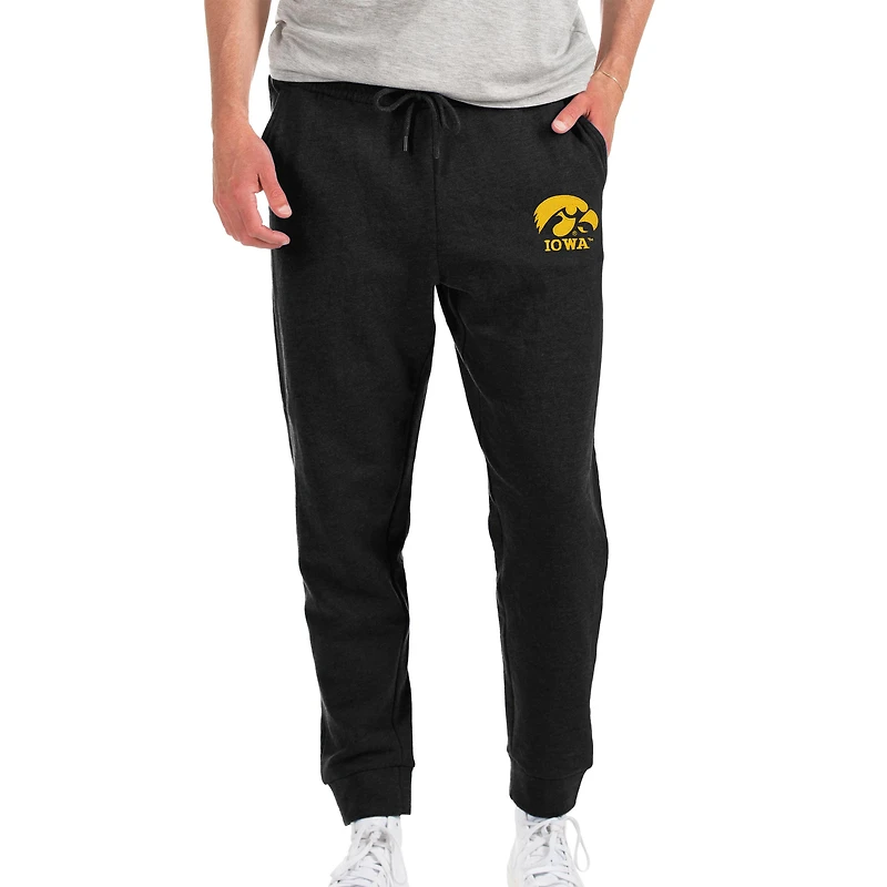 Pantalon de jogging Antigua pour homme, noir chiné, Iowa Hawkeyes