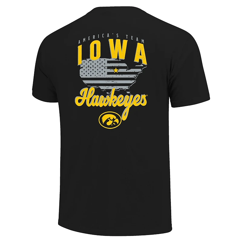 Men's  Black Iowa Hawkeyes America's Team T-Shirt