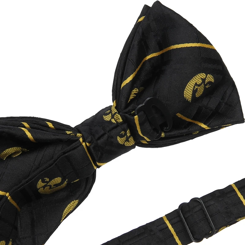 Men's Black Iowa Hawkeyes Oxford Bow Tie