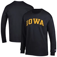 Men's Champion  Black Iowa Hawkeyes Basic Arch Long Sleeve T-Shirt