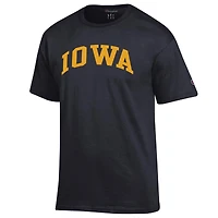 Men's Champion  Black Iowa Hawkeyes Basic Arch T-Shirt