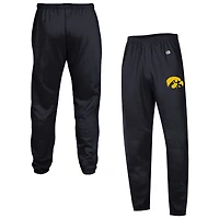 Men's Champion  Black Iowa Hawkeyes Powerblend Banded Fleece Sweatpants