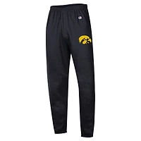 Men's Champion  Black Iowa Hawkeyes Powerblend Banded Fleece Sweatpants