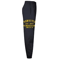 Men's Champion  Black Iowa Hawkeyes Powerblend Banded Fleece Sweatpants