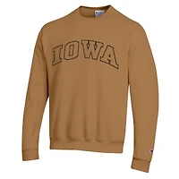 Sweat-shirt polaire Champion marron Iowa Hawkeyes Latte pour homme