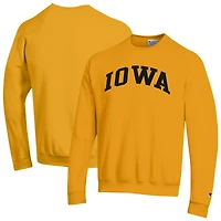 Men's Champion  Gold Iowa Hawkeyes Basic Arch Fleece Pullover Sweatshirt