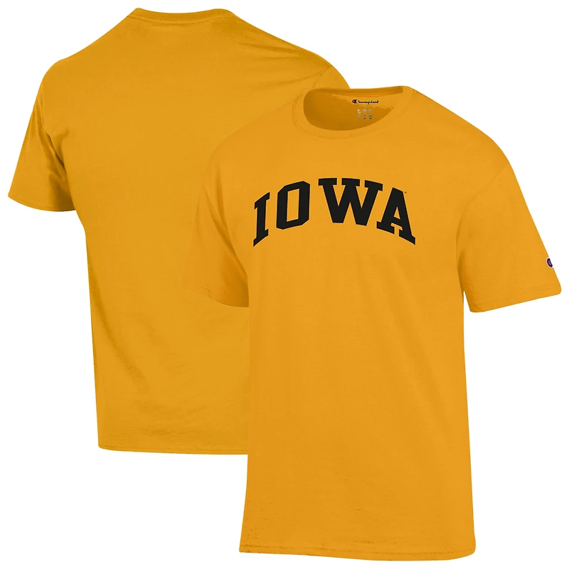 Men's Champion  Gold Iowa Hawkeyes Basic Arch T-Shirt