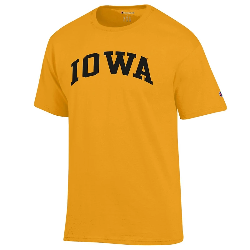 Men's Champion  Gold Iowa Hawkeyes Basic Arch T-Shirt
